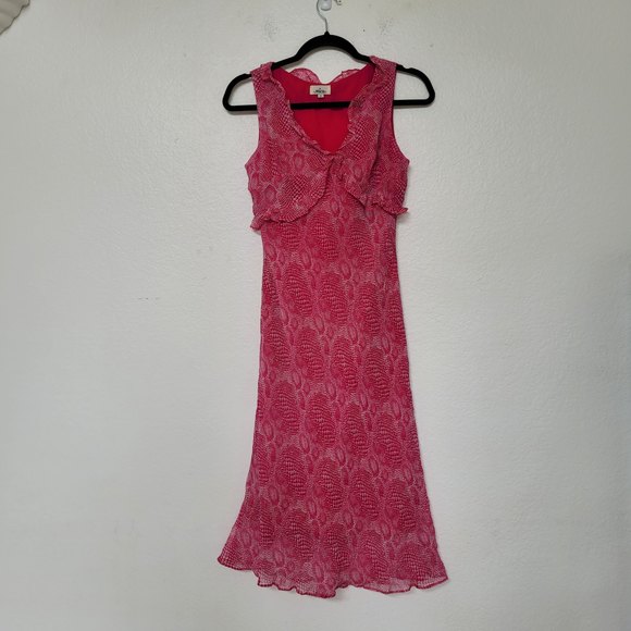 Dresses & Skirts - Vintage 80s Silk Mica Dress Midi Dress